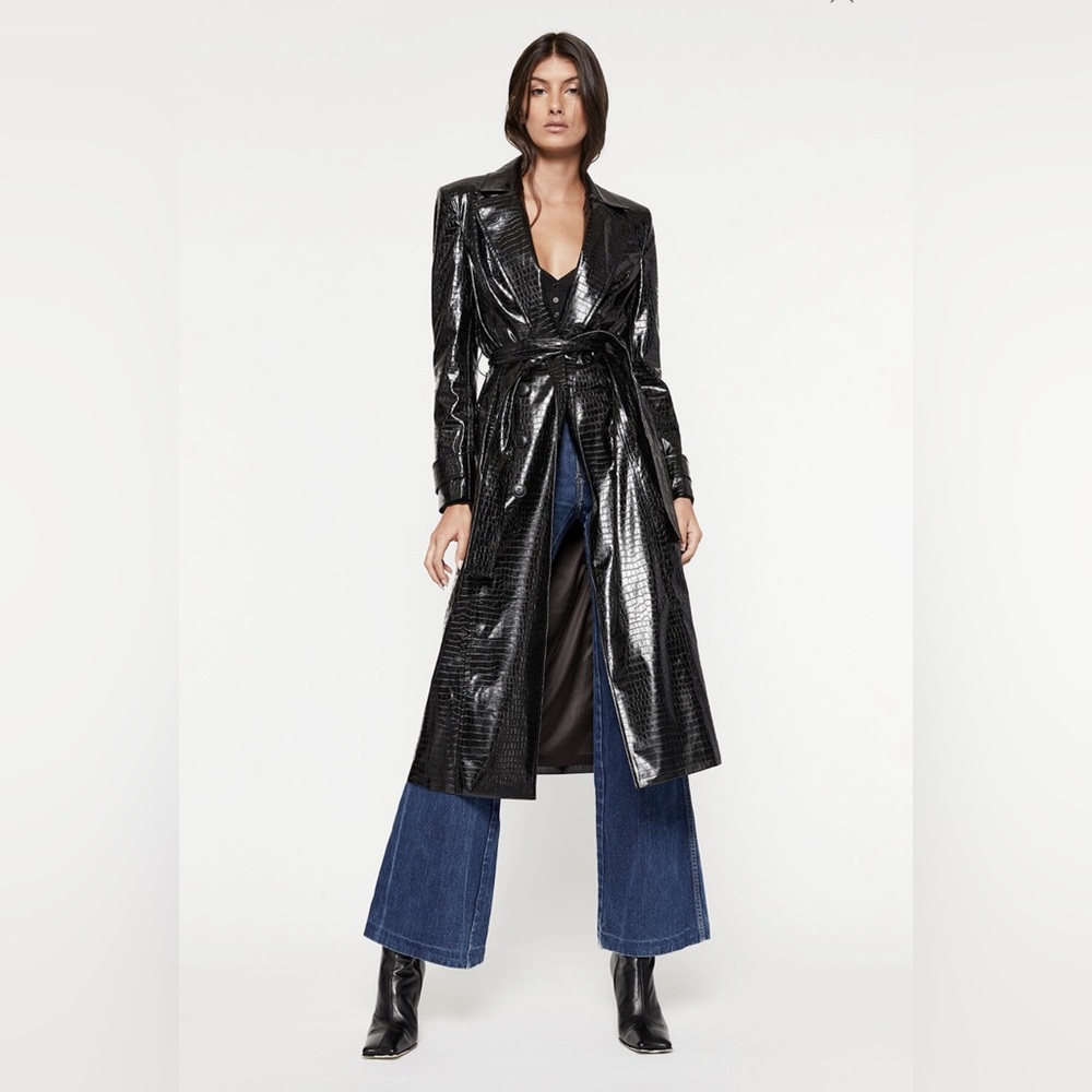 BARDOT vegan leather trench coat  XS NWOT